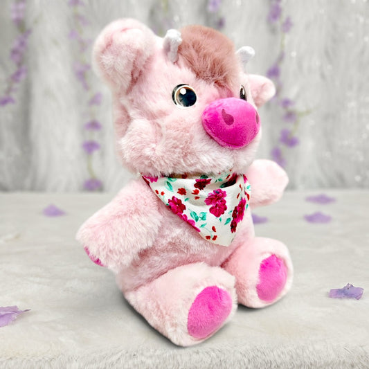 Peluche Vaca Corredora Rosado