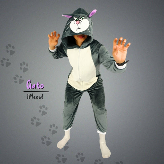 Pijama Térmica De Gato Para Adultos Y Niños