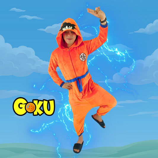 Pijama Kigurumi Térmica De Goku Para Adultos Y Niños
