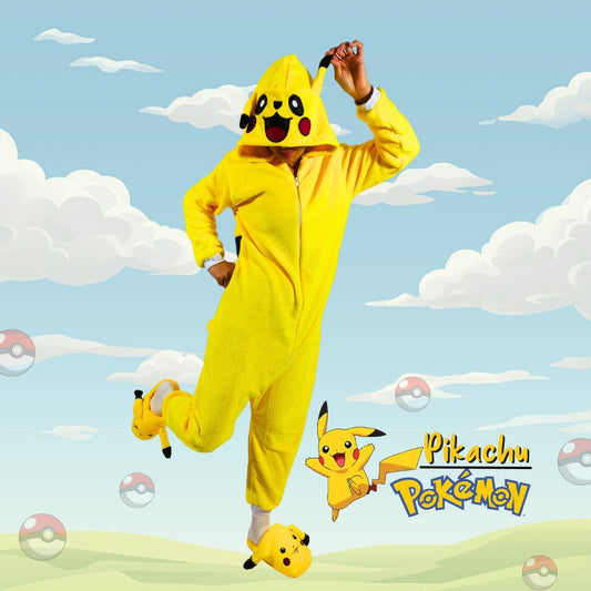 Pijama Térmica De Pikachu o Charmander Pokemon Para Adultos Y Niños