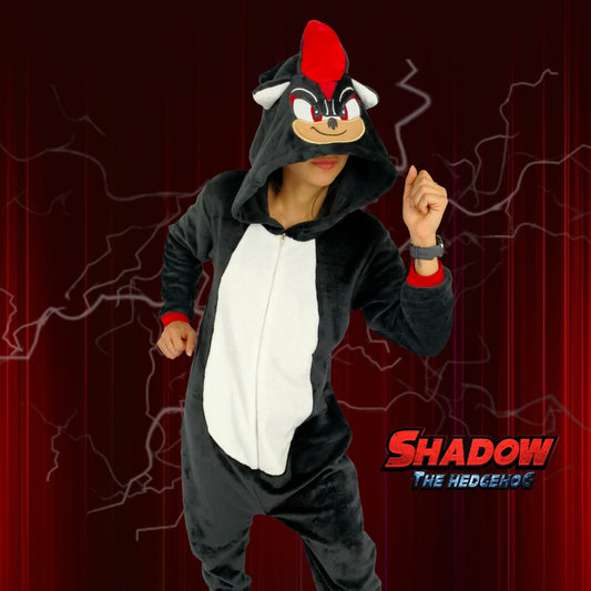 Kigurumi Térmica De Sonic Shadow The Hedgehog Azul Para Adultos Pijama