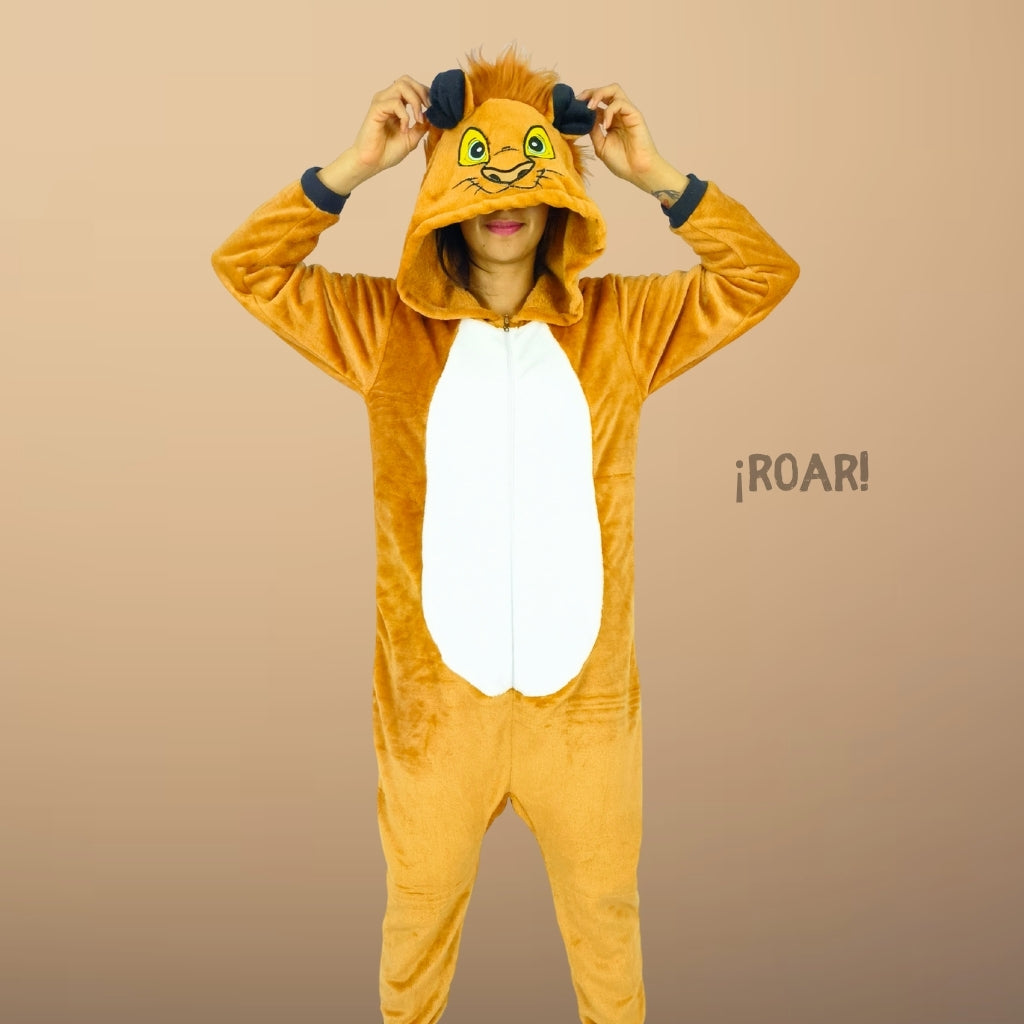 Kigurumi Térmica De León Para Adultos Pijama
