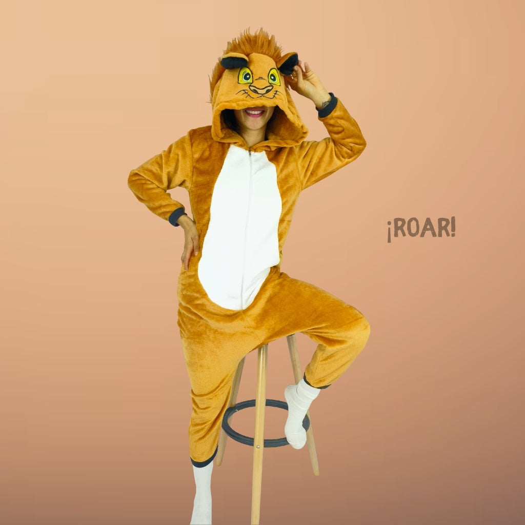 Kigurumi Térmica De Leon Pijama Para Niños