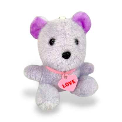 Llavero Peluche Oso Love Lila