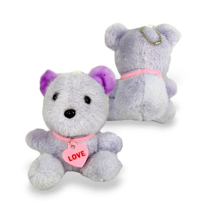 Llavero Peluche Oso Love Lila