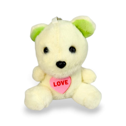 Llavero Peluche Oso Love Verde