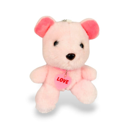 Llavero Peluche Oso Love Rosa
