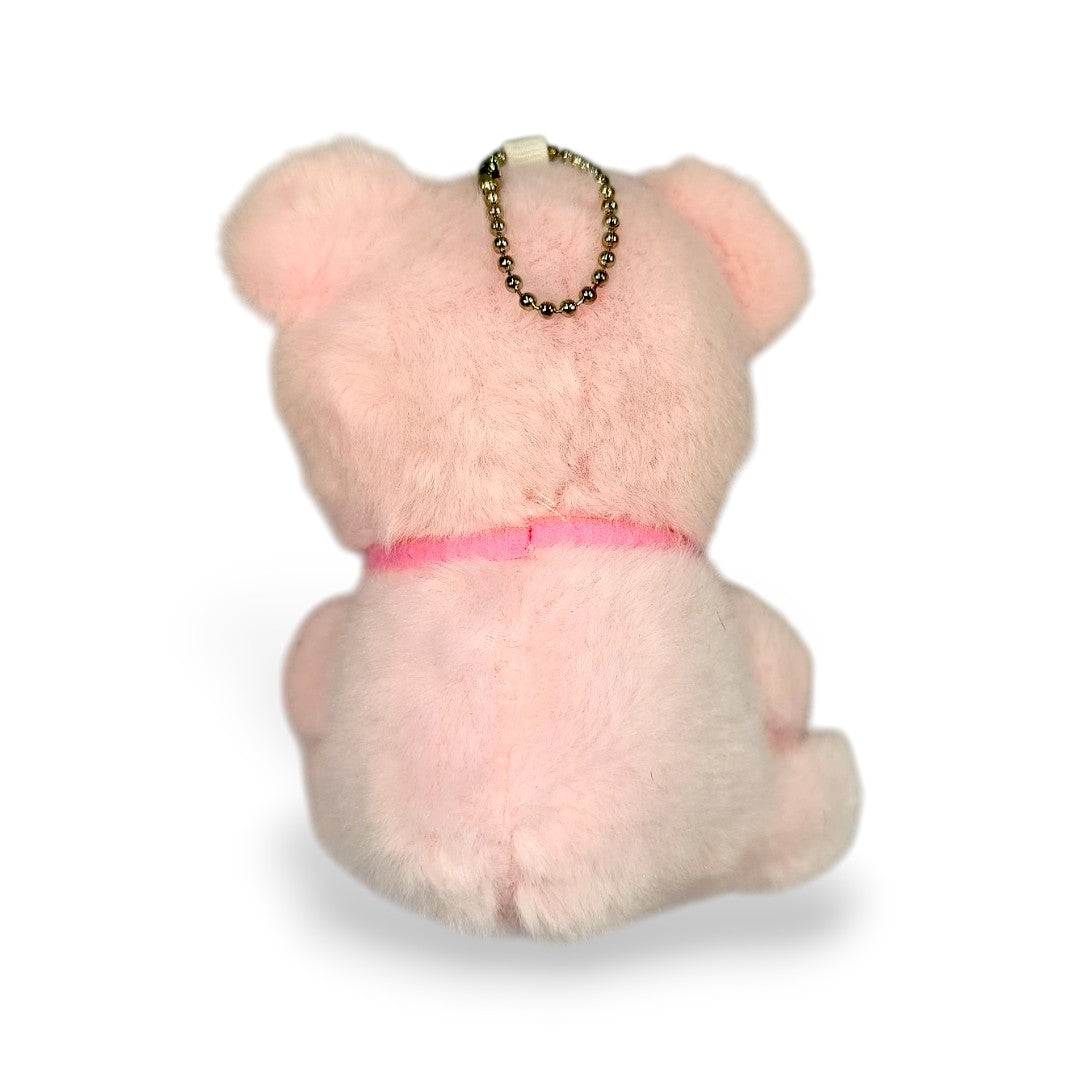 Llavero Peluche Oso Love Rosa