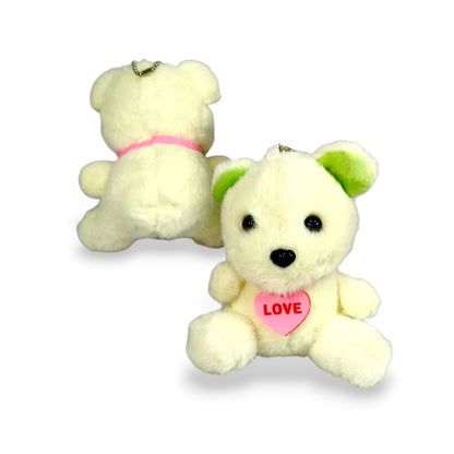 Llavero Peluche Oso Love Verde
