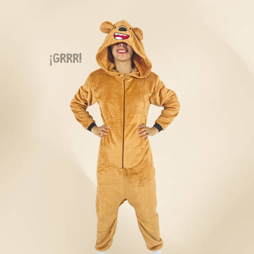 Pijama Kigurumi Térmica Oso Pardo Para Adultos