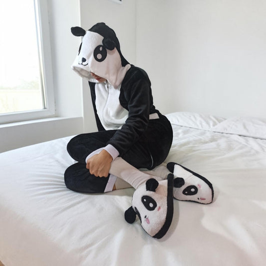 Pijama Térmica De Panda Para Niños Y Adultos