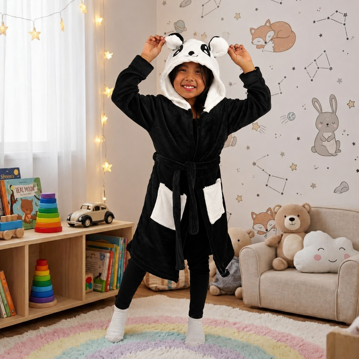Bata para Niños Levantadora Panda Temática Pijama
