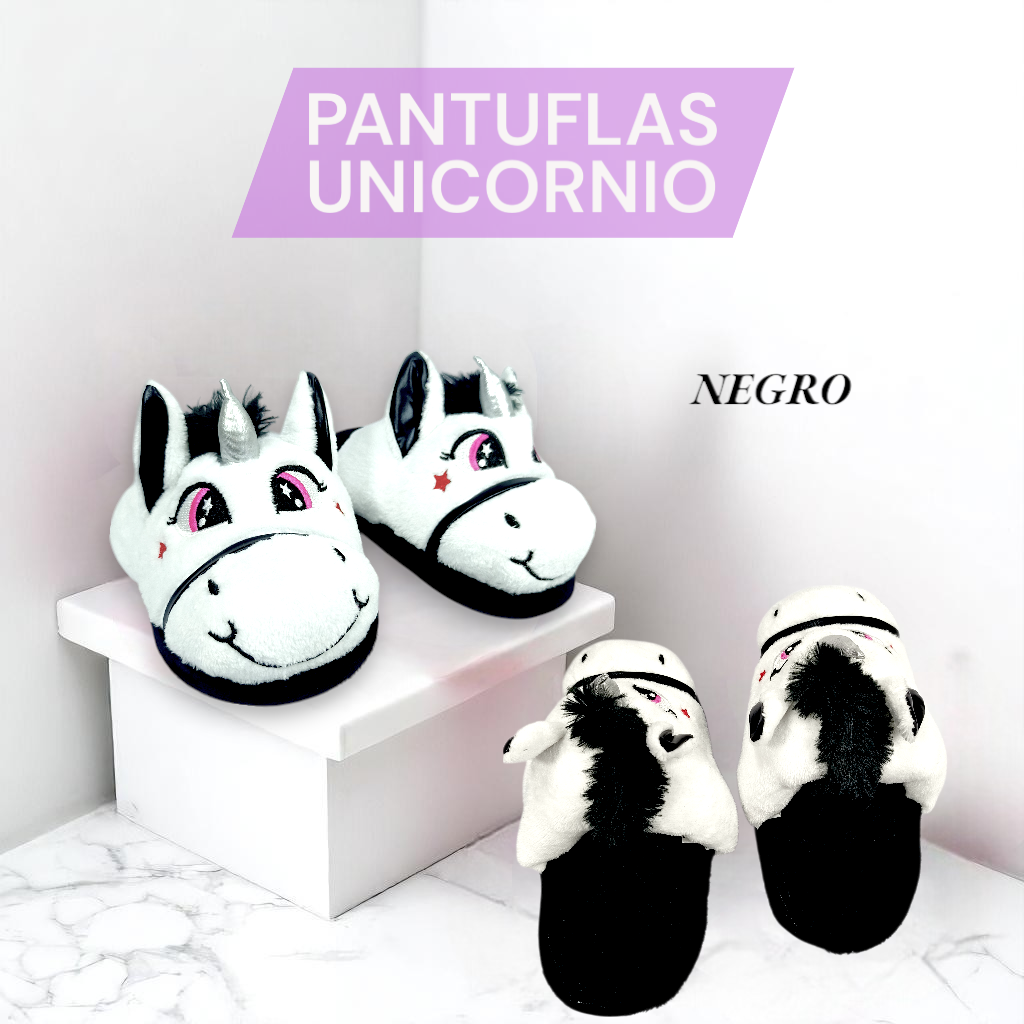 Pantuflas, Babuchas Unicolor De Unicornio Para Niños Y Adultos