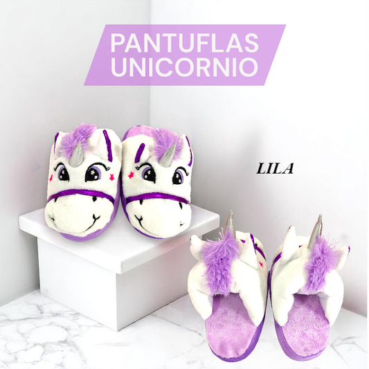 Pantuflas, Babuchas Unicolor De Unicornio Para Niños Y Adultos