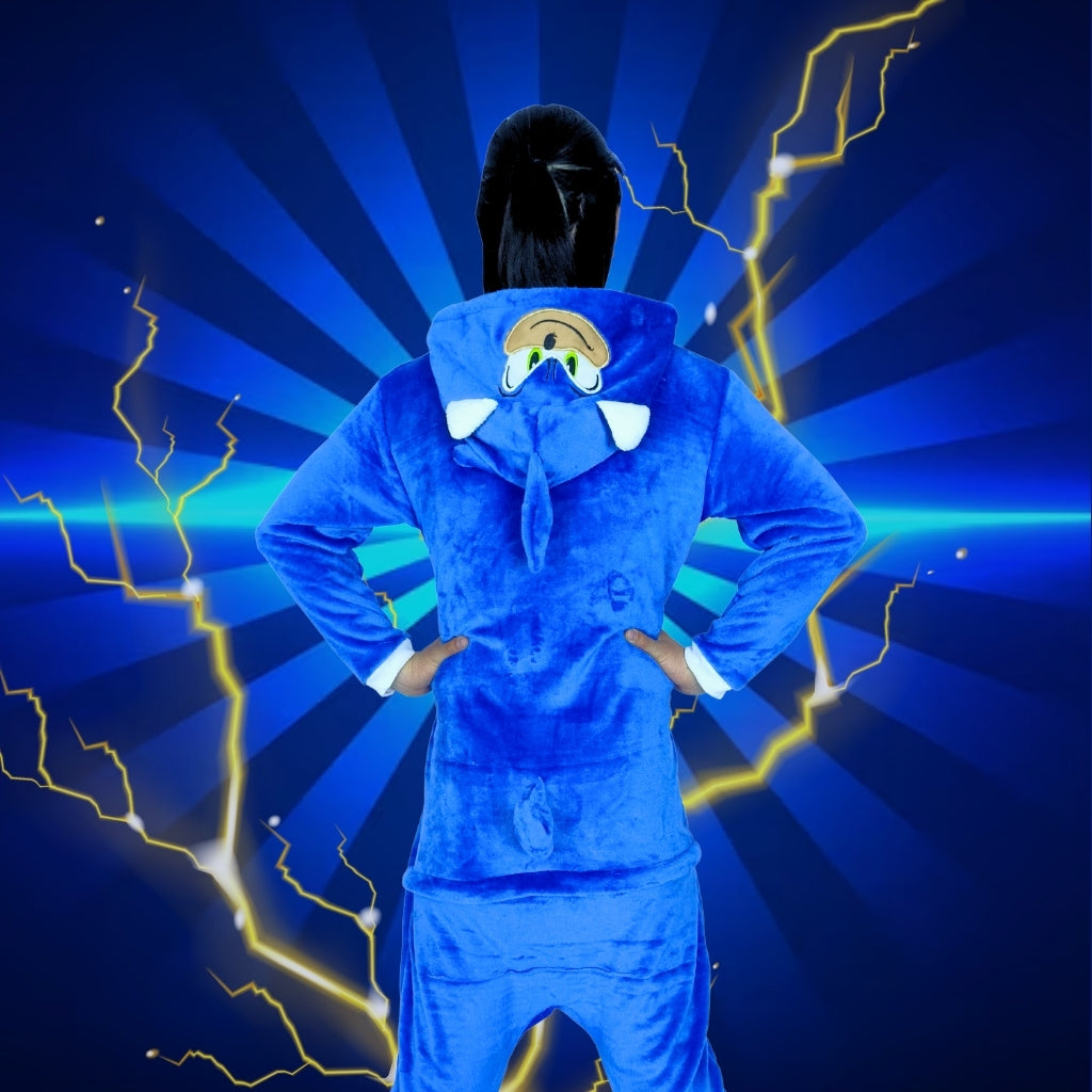 Pijama Térmica De Sonic Azul Para Adultos