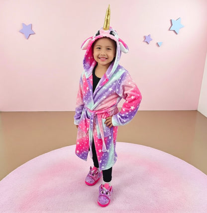 Bata para Niños Unicornio Chicle Temática Levantadora Pijama