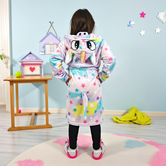 Bata para Niños Unicornio Pastel Temática Levantadora Pijama