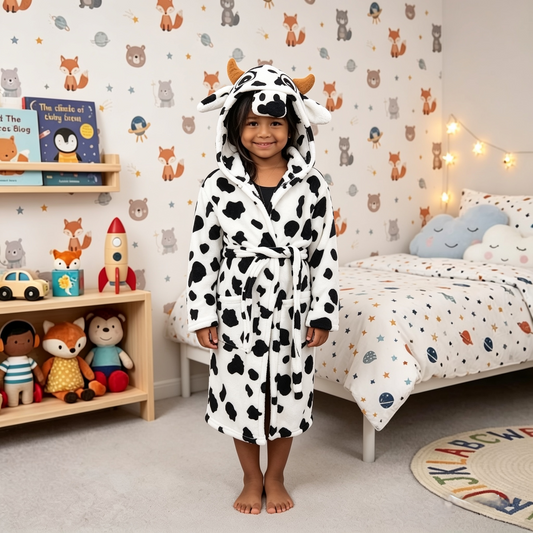 Bata para Niños Vaca Temática Levantadora Pijama